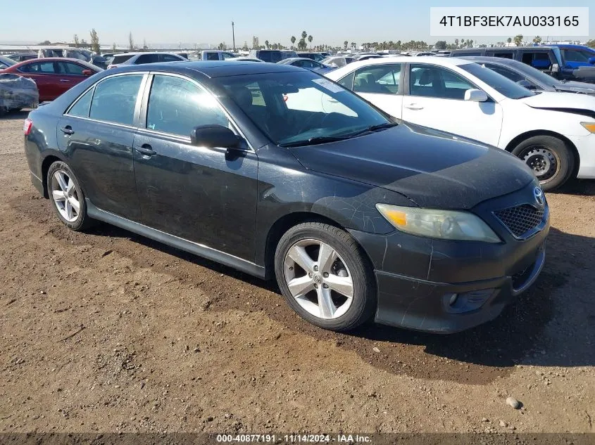 2010 Toyota Camry Se VIN: 4T1BF3EK7AU033165 Lot: 40877191