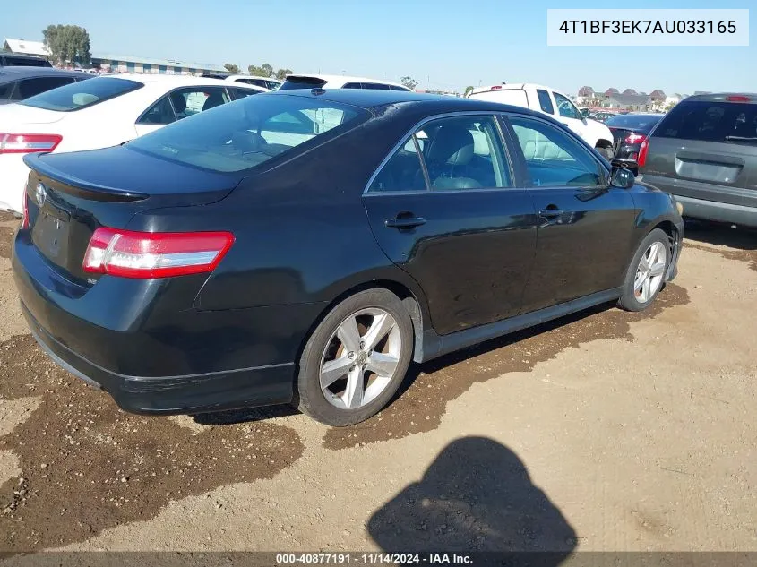 2010 Toyota Camry Se VIN: 4T1BF3EK7AU033165 Lot: 40877191