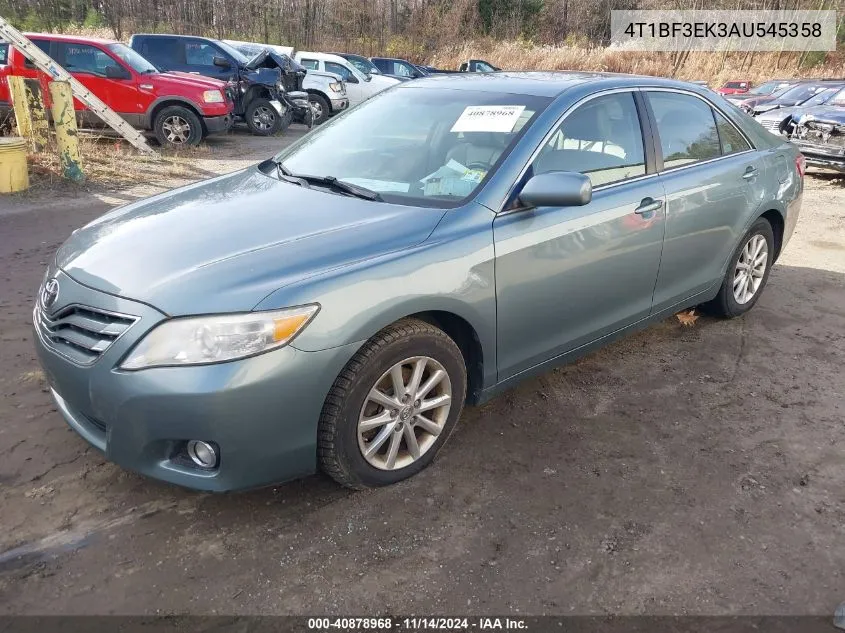 2010 Toyota Camry Xle VIN: 4T1BF3EK3AU545358 Lot: 40878968