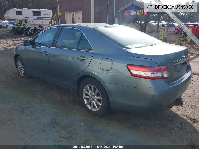 2010 Toyota Camry Xle VIN: 4T1BF3EK3AU545358 Lot: 40878968