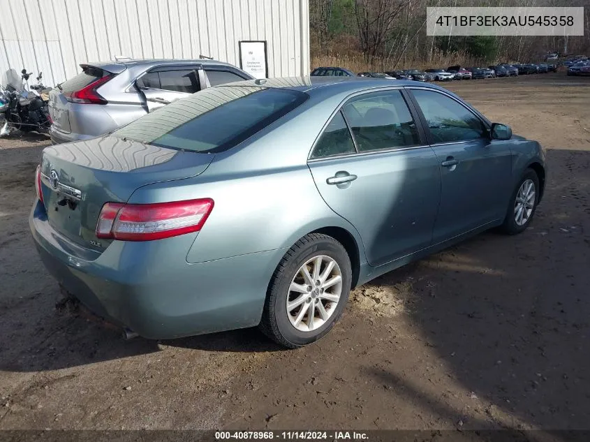 2010 Toyota Camry Xle VIN: 4T1BF3EK3AU545358 Lot: 40878968