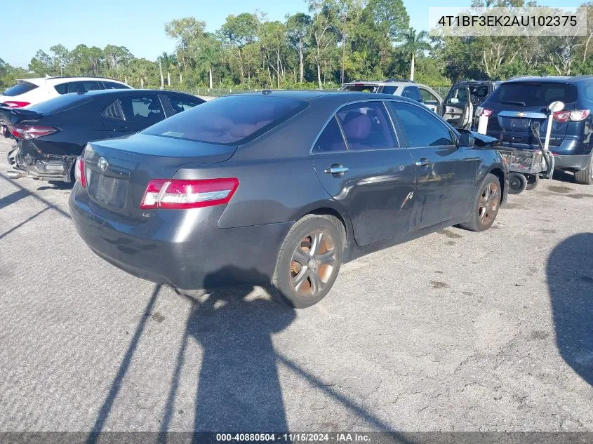 2010 Toyota Camry Le VIN: 4T1BF3EK2AU102375 Lot: 40880504