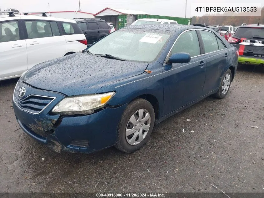 2010 Toyota Camry Le VIN: 4T1BF3EK6AU513553 Lot: 40915900