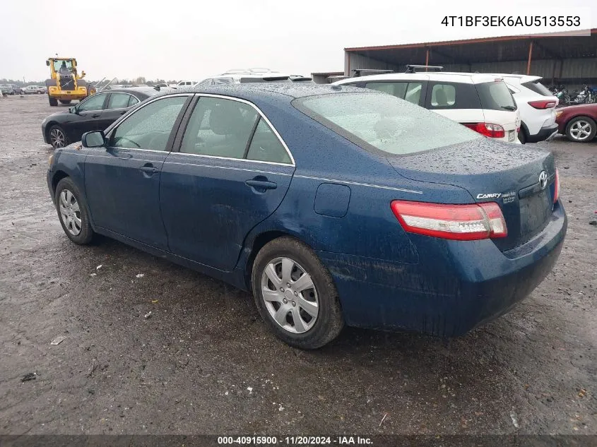 2010 Toyota Camry Le VIN: 4T1BF3EK6AU513553 Lot: 40915900