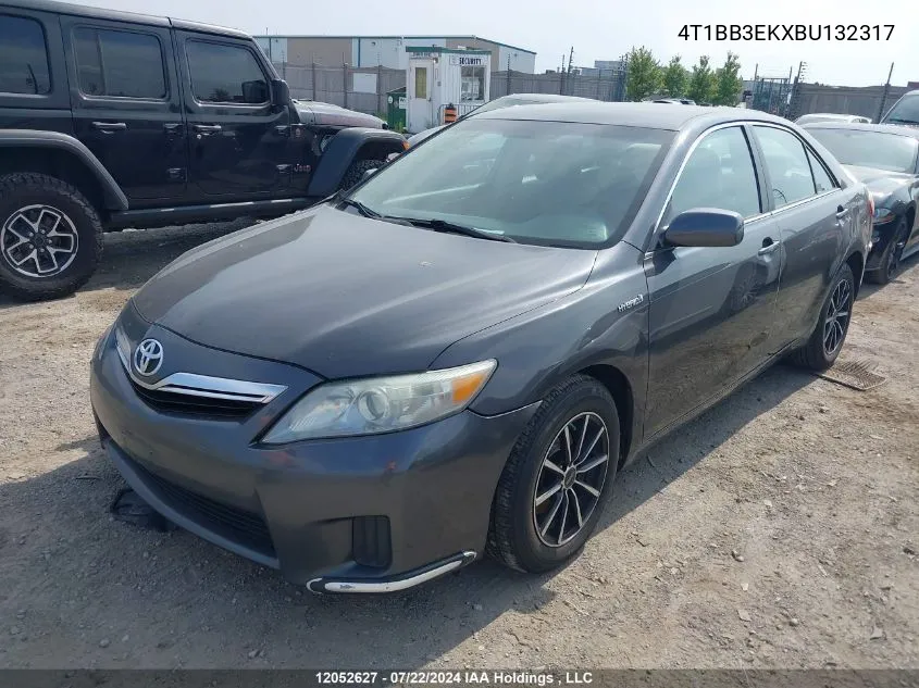 2011 Toyota Camry Hybrid VIN: 4T1BB3EKXBU132317 Lot: 12052627