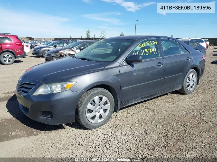 2011 Toyota Camry Se/Le/Xle VIN: 4T1BF3EK0BU189596 Lot: 12113741