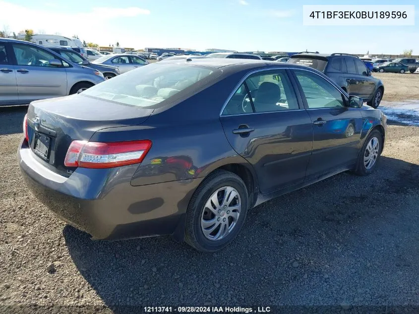 2011 Toyota Camry Se/Le/Xle VIN: 4T1BF3EK0BU189596 Lot: 12113741