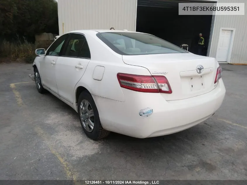 2011 Toyota Camry Se/Le/Xle VIN: 4T1BF3EK6BU595351 Lot: 12126451