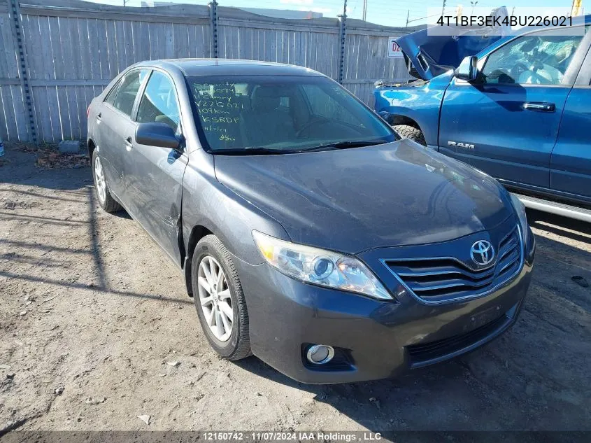 2011 Toyota Camry Se/Le/Xle VIN: 4T1BF3EK4BU226021 Lot: 12150742