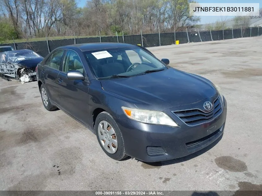 2011 Toyota Camry Le VIN: JTNBF3EK1B3011881 Lot: 39091155