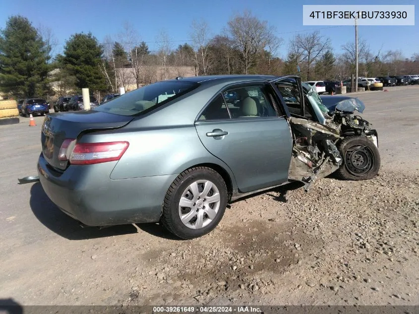 2011 Toyota Camry Le VIN: 4T1BF3EK1BU733930 Lot: 39261649