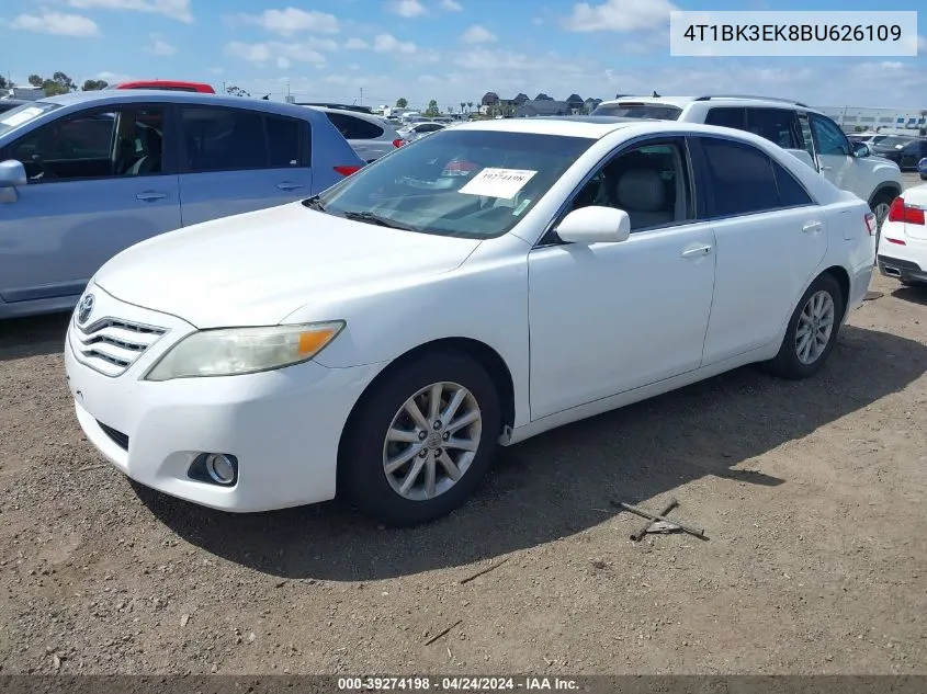 2011 Toyota Camry Xle V6 VIN: 4T1BK3EK8BU626109 Lot: 39274198