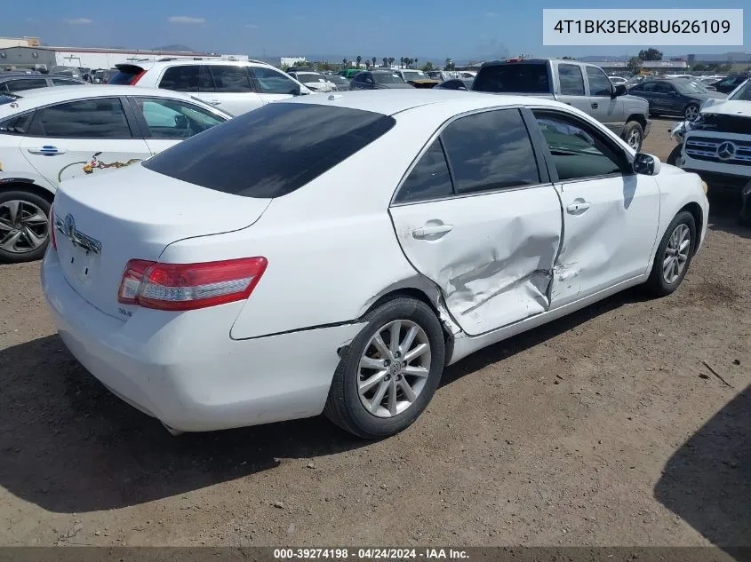 2011 Toyota Camry Xle V6 VIN: 4T1BK3EK8BU626109 Lot: 39274198