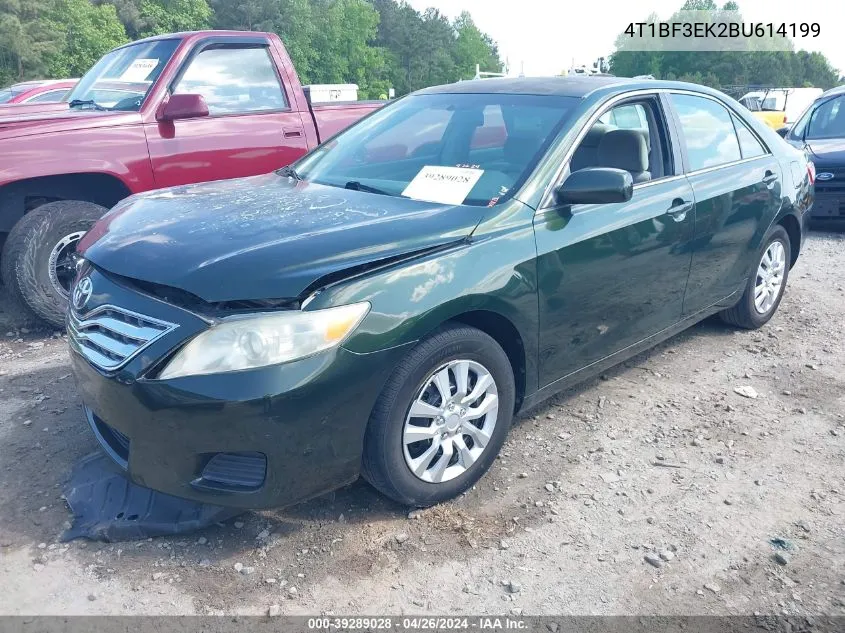 2011 Toyota Camry Le VIN: 4T1BF3EK2BU614199 Lot: 39289028