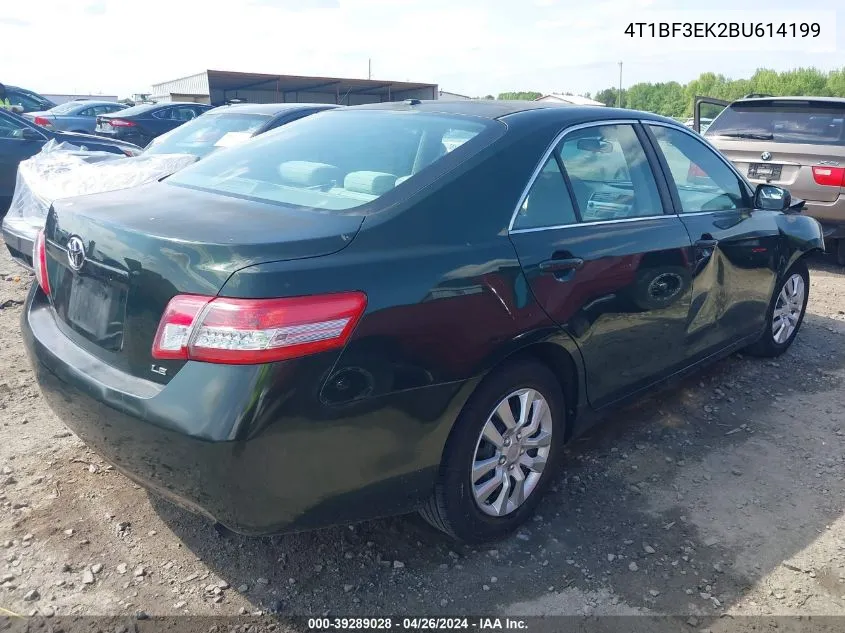 2011 Toyota Camry Le VIN: 4T1BF3EK2BU614199 Lot: 39289028