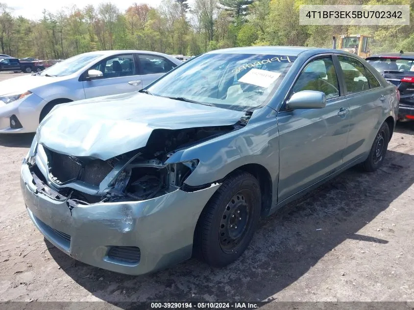 2011 Toyota Camry Le VIN: 4T1BF3EK5BU702342 Lot: 39290194