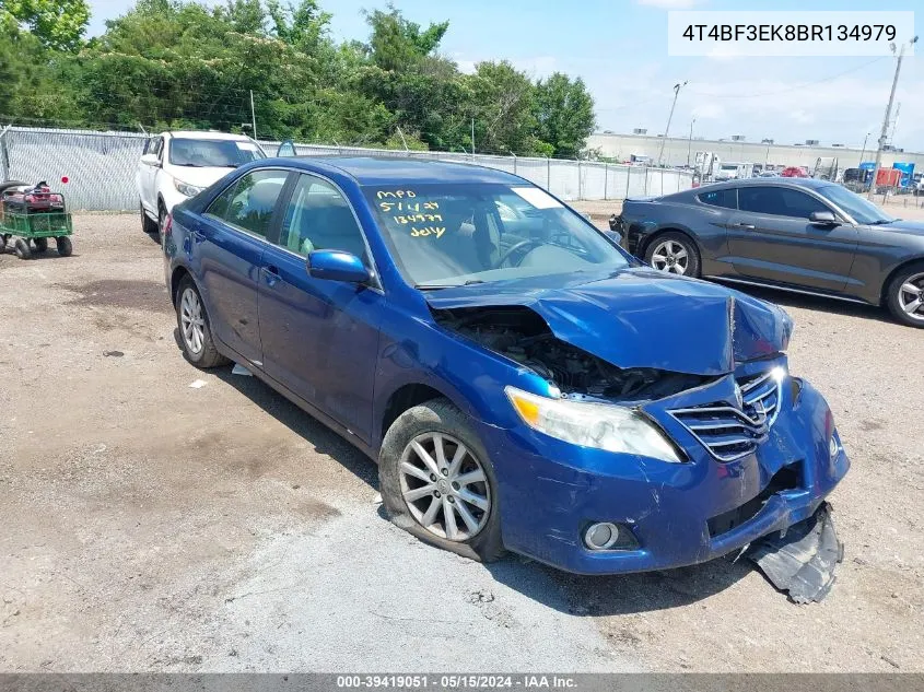 2011 Toyota Camry Xle VIN: 4T4BF3EK8BR134979 Lot: 39419051