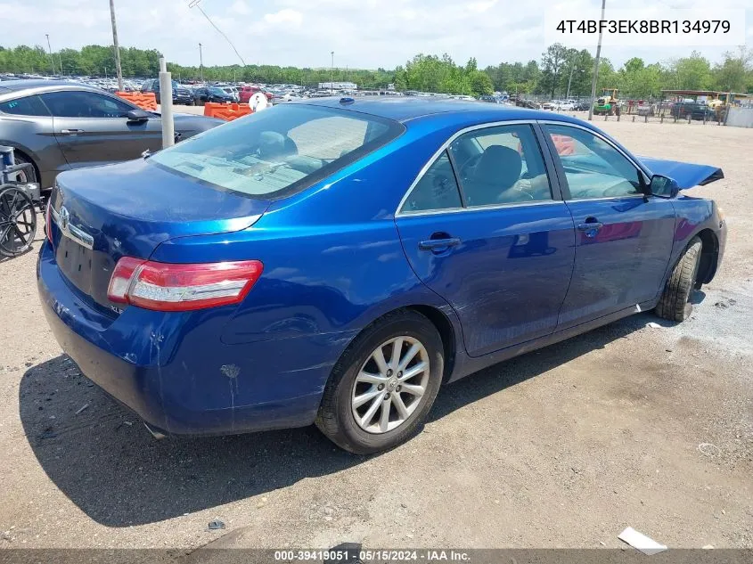 2011 Toyota Camry Xle VIN: 4T4BF3EK8BR134979 Lot: 39419051