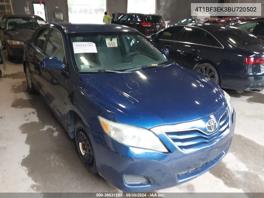 2011 Toyota Camry Le VIN: 4T1BF3EK3BU720502 Lot: 39531785