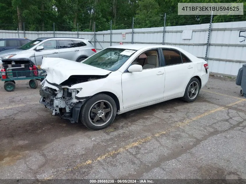 2011 Toyota Camry VIN: 4T1BF3EK1BU594625 Lot: 39585235