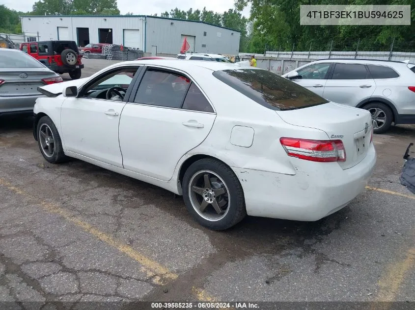 2011 Toyota Camry VIN: 4T1BF3EK1BU594625 Lot: 39585235