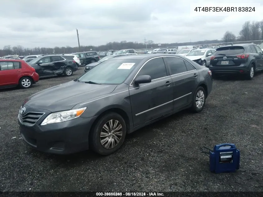 2011 Toyota Camry Le VIN: 4T4BF3EK4BR183824 Lot: 39616248