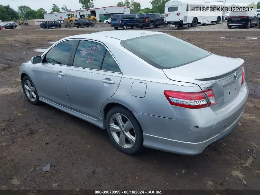 2011 Toyota Camry Se VIN: 4T1BF3EKXBU220837 Lot: 39670999