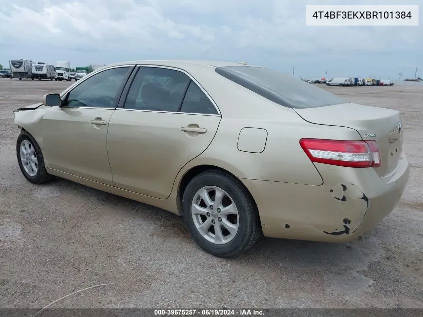 2011 Toyota Camry Le VIN: 4T4BF3EKXBR101384 Lot: 39675257