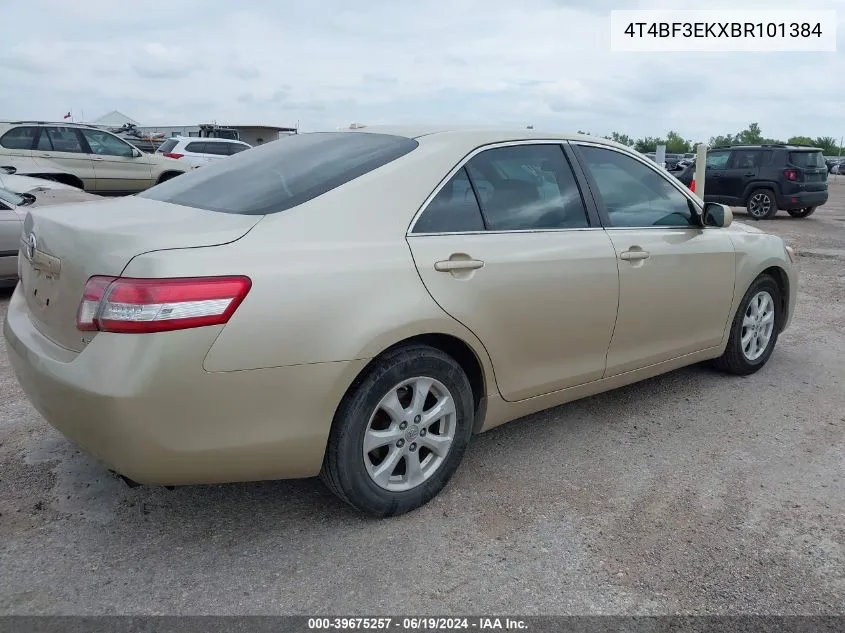 2011 Toyota Camry Le VIN: 4T4BF3EKXBR101384 Lot: 39675257