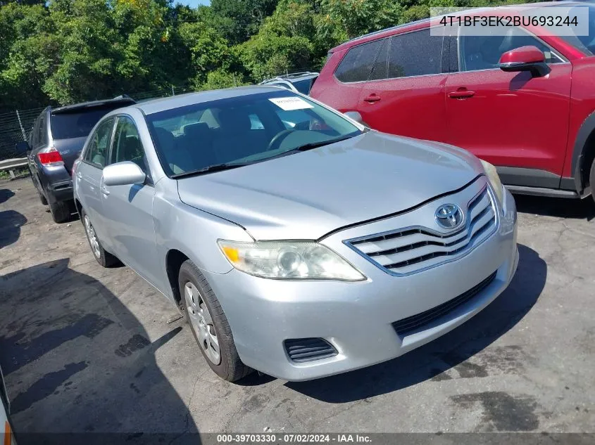 2011 Toyota Camry VIN: 4T1BF3EK2BU693244 Lot: 39703330