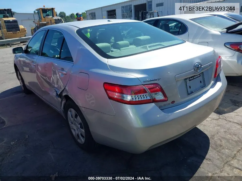 2011 Toyota Camry VIN: 4T1BF3EK2BU693244 Lot: 39703330