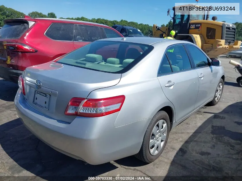 2011 Toyota Camry VIN: 4T1BF3EK2BU693244 Lot: 39703330