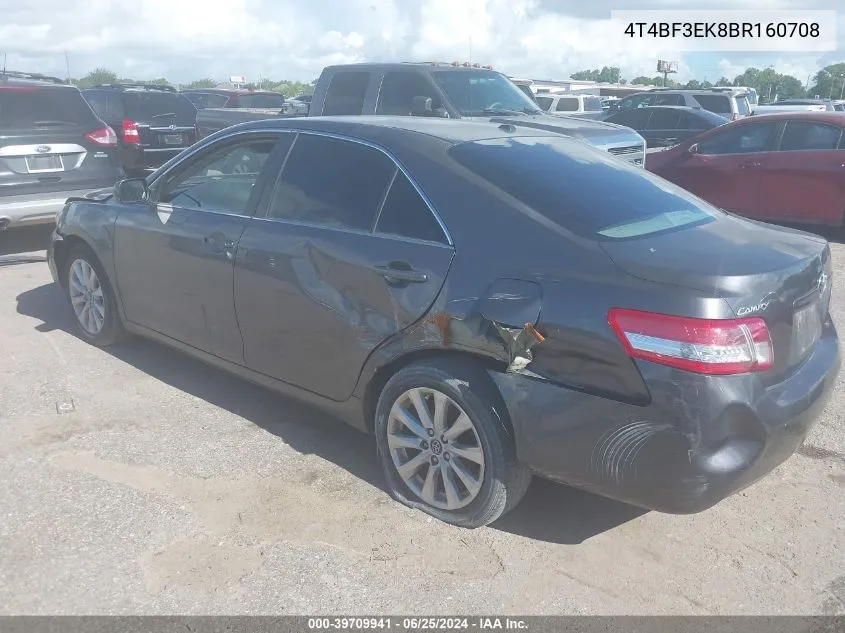 2011 Toyota Camry Le VIN: 4T4BF3EK8BR160708 Lot: 39709941