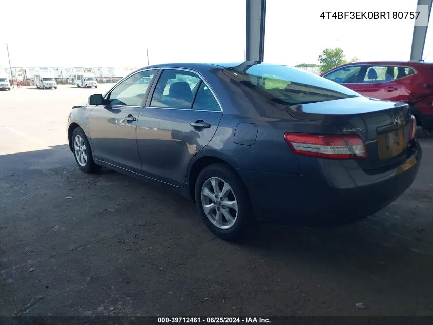 2011 Toyota Camry Le VIN: 4T4BF3EK0BR180757 Lot: 39712461