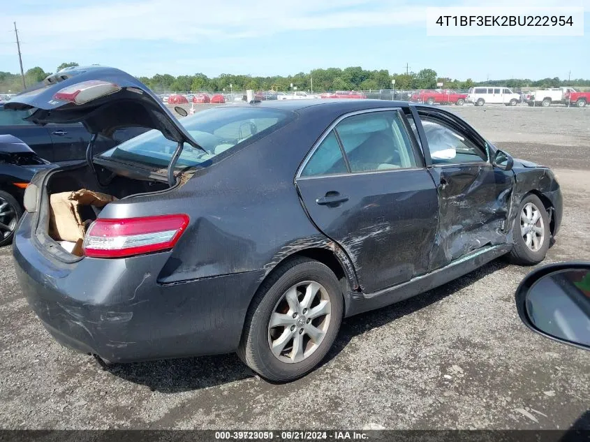 4T1BF3EK2BU222954 2011 Toyota Camry Le