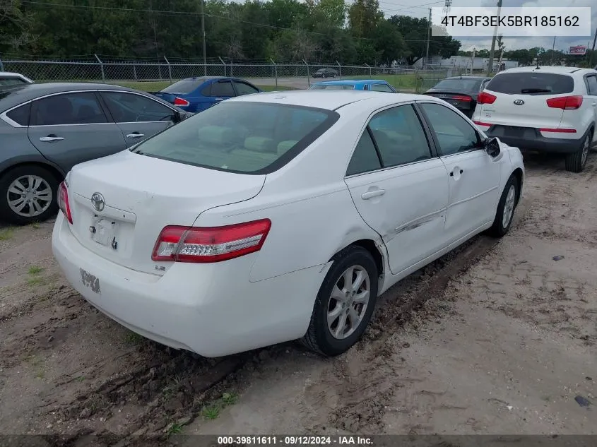 2011 Toyota Camry Le VIN: 4T4BF3EK5BR185162 Lot: 39811611