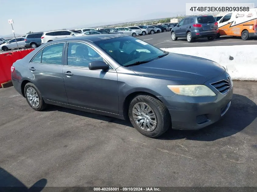 4T4BF3EK6BR093588 2011 Toyota Camry Le