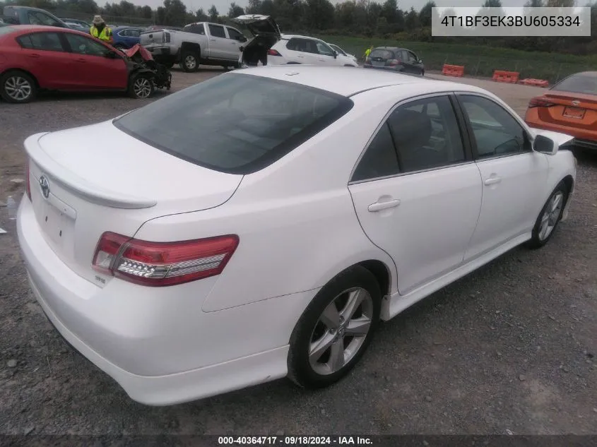 2011 Toyota Camry Se VIN: 4T1BF3EK3BU605334 Lot: 40364717