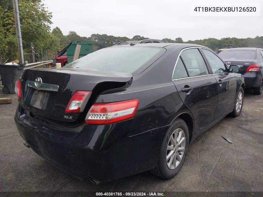 2011 Toyota Camry Xle V6 VIN: 4T1BK3EKXBU126520 Lot: 40381785