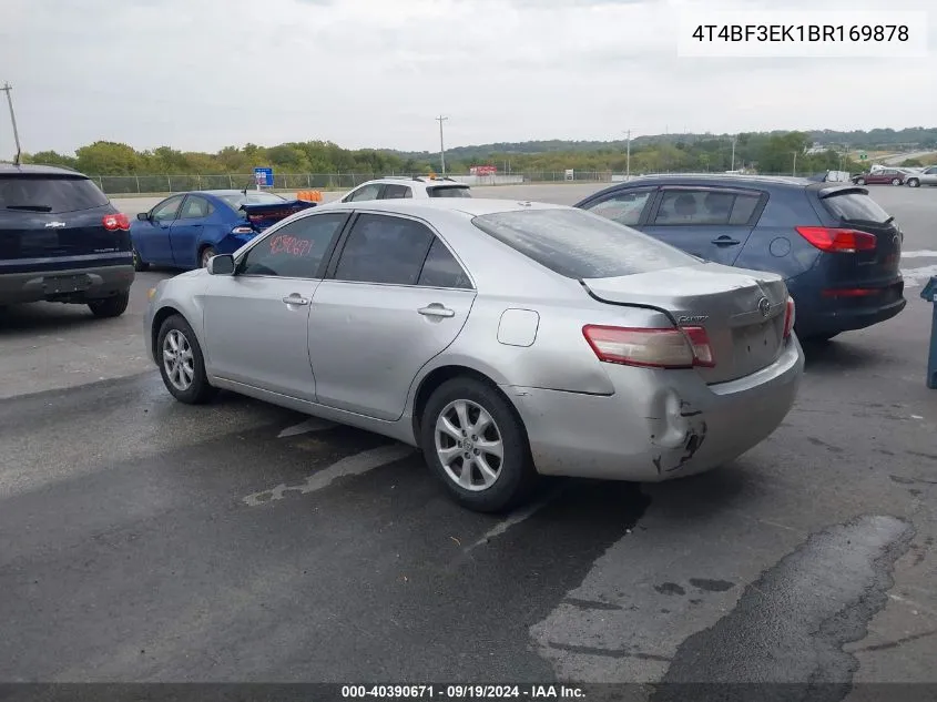 2011 Toyota Camry Le VIN: 4T4BF3EK1BR169878 Lot: 40390671