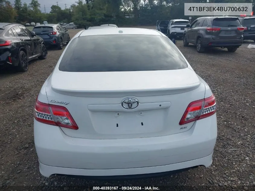 4T1BF3EK4BU700632 2011 Toyota Camry Se