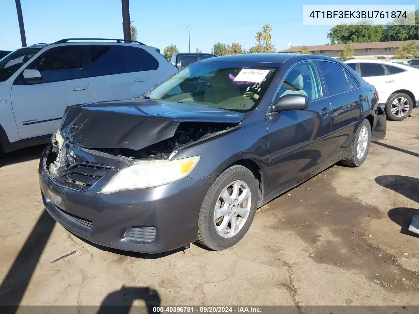 2011 Toyota Camry Le VIN: 4T1BF3EK3BU761874 Lot: 40396781