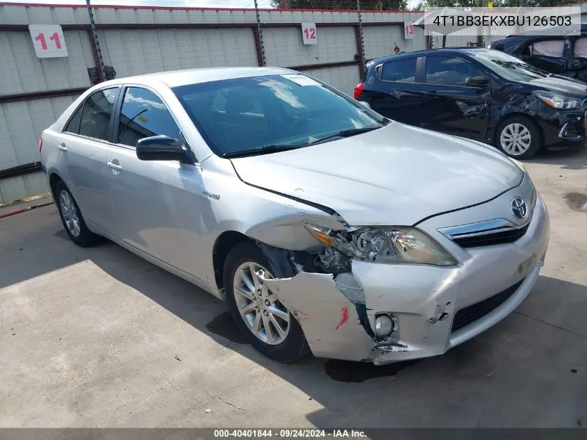 2011 Toyota Camry Hybrid VIN: 4T1BB3EKXBU126503 Lot: 40401844