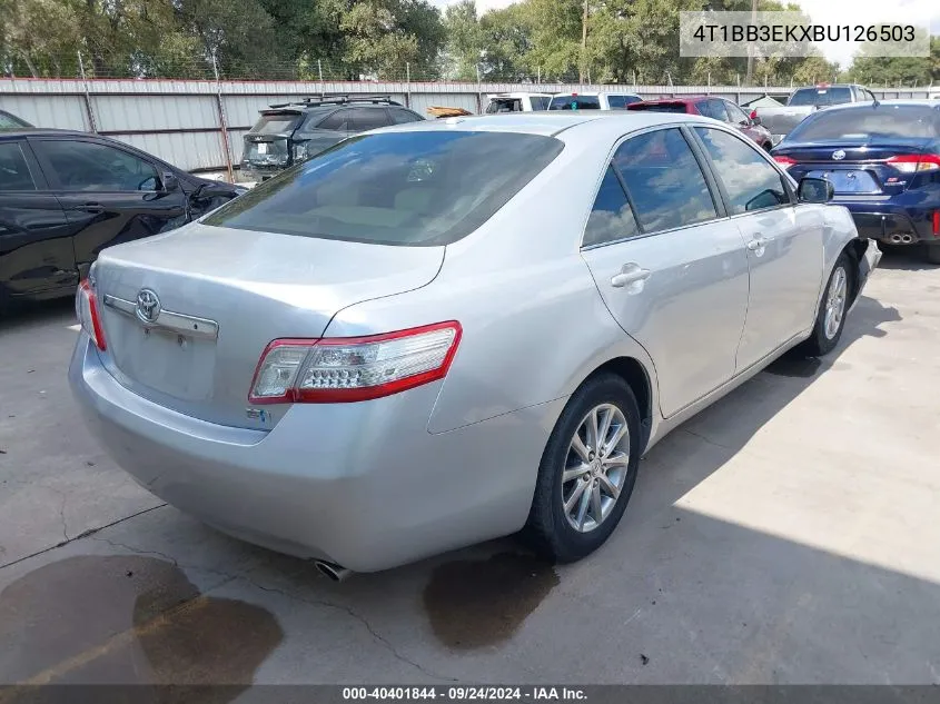 2011 Toyota Camry Hybrid VIN: 4T1BB3EKXBU126503 Lot: 40401844