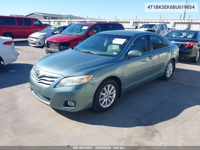 2011 Toyota Camry Xle V6 VIN: 4T1BK3EK6BU619854 Lot: 40410031