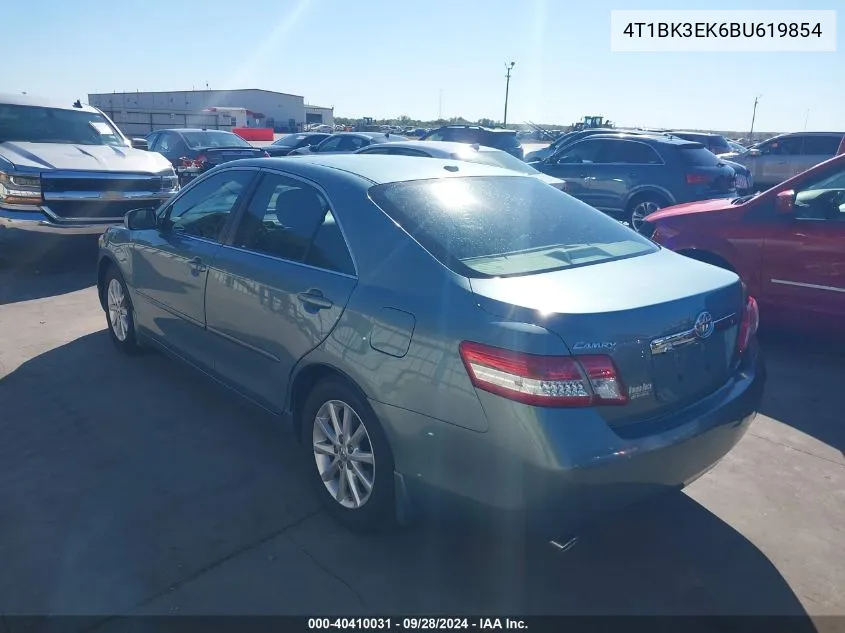 2011 Toyota Camry Xle V6 VIN: 4T1BK3EK6BU619854 Lot: 40410031