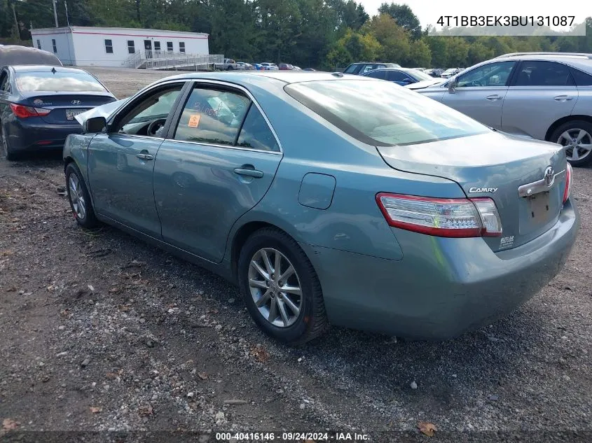 2011 Toyota Camry Hybrid VIN: 4T1BB3EK3BU131087 Lot: 40416146