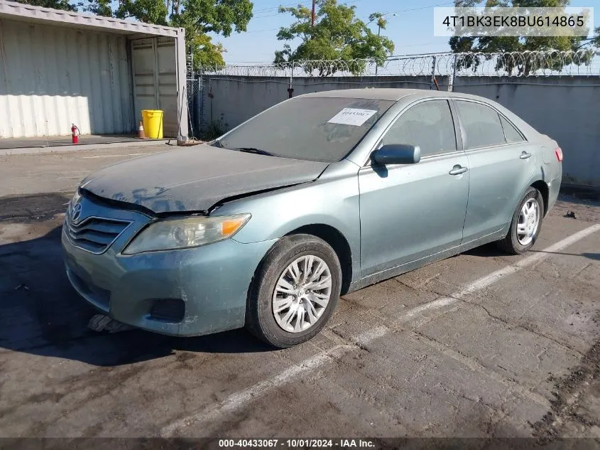 2011 Toyota Camry Le V6 VIN: 4T1BK3EK8BU614865 Lot: 40433067