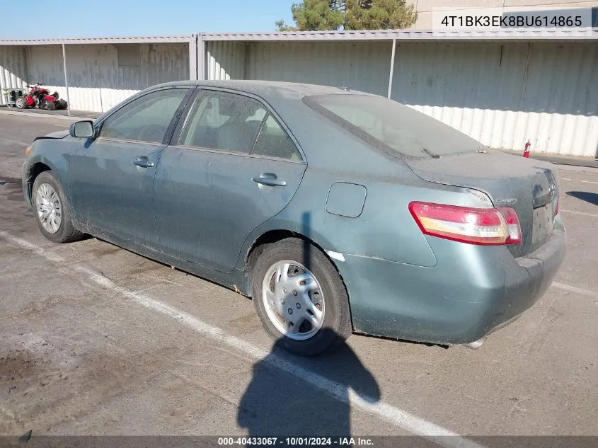 4T1BK3EK8BU614865 2011 Toyota Camry Le V6