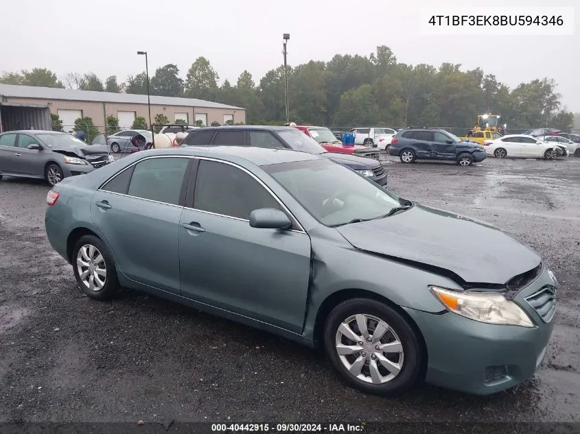 4T1BF3EK8BU594346 2011 Toyota Camry Se/Le/Xle